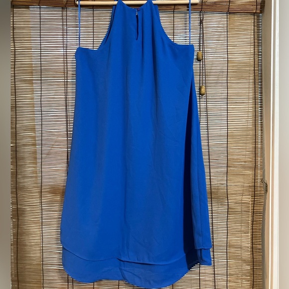 Pink Rose Vibrant Blue Mini Dress 💕 - Picture 6 of 8